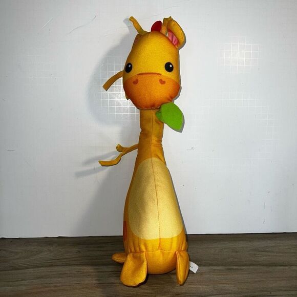 Fisher Price Rainforest Giraffe Deluxe Play Floppy Neck Plush Toy Snuggly Yellow - Picture 1 of 8